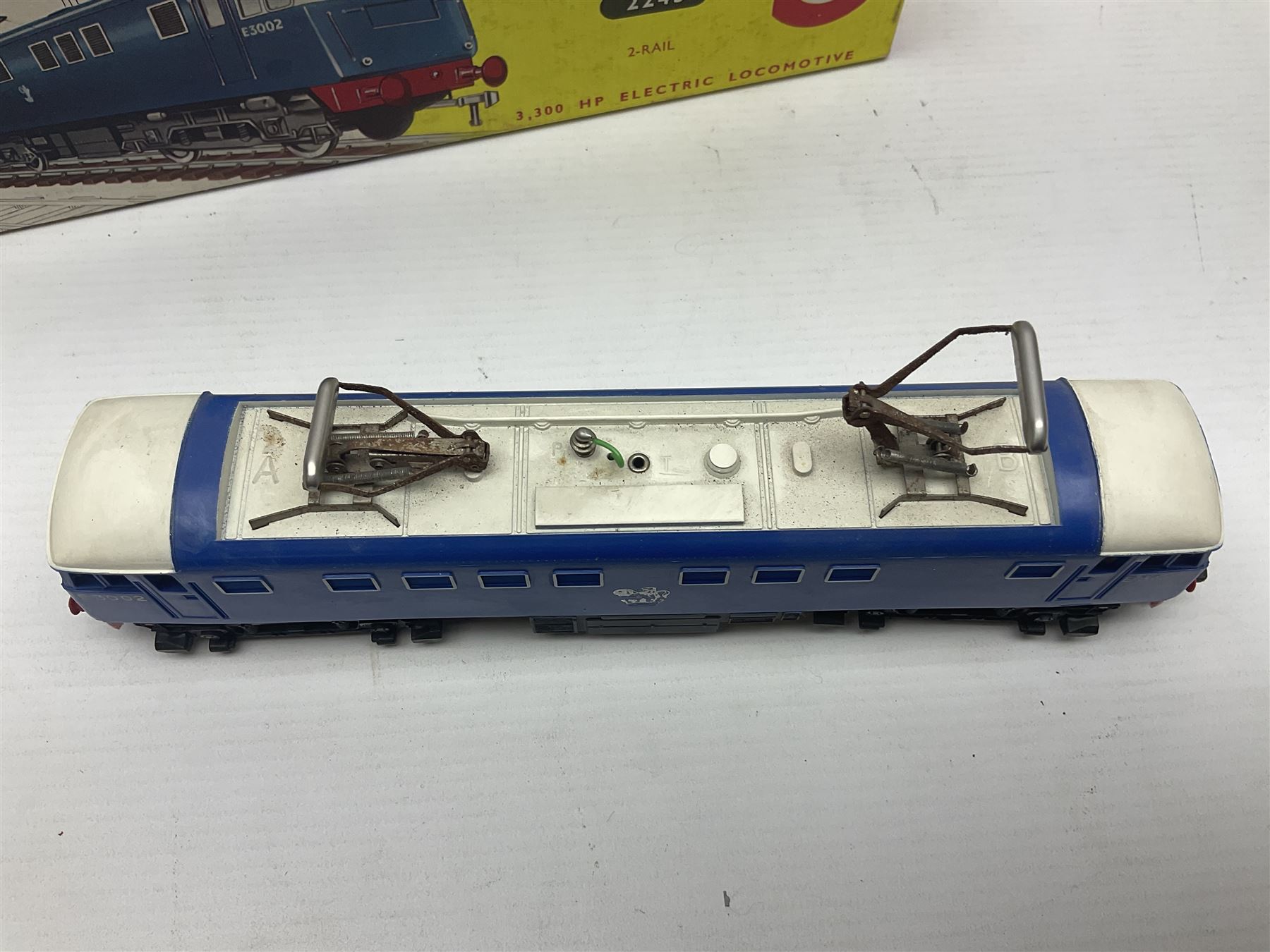 Hornby Dublo - 2-Rail 2245 BR blue 3300 HP Electric pantograph locomotive No.E3002; boxed with maintenance instructions