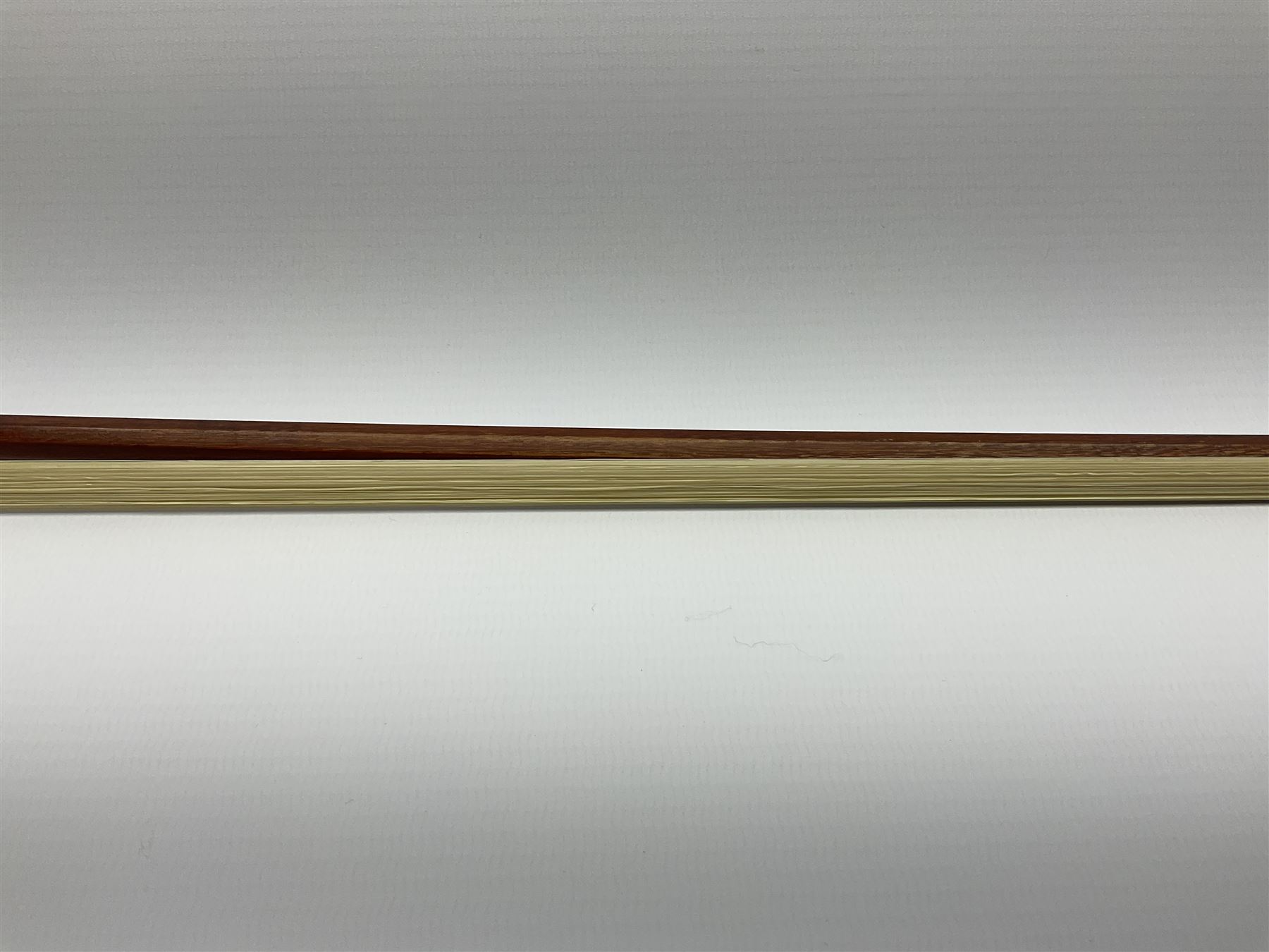 Alfred Knoll silver mounted two-star pernambuco violin bow L74.5cm