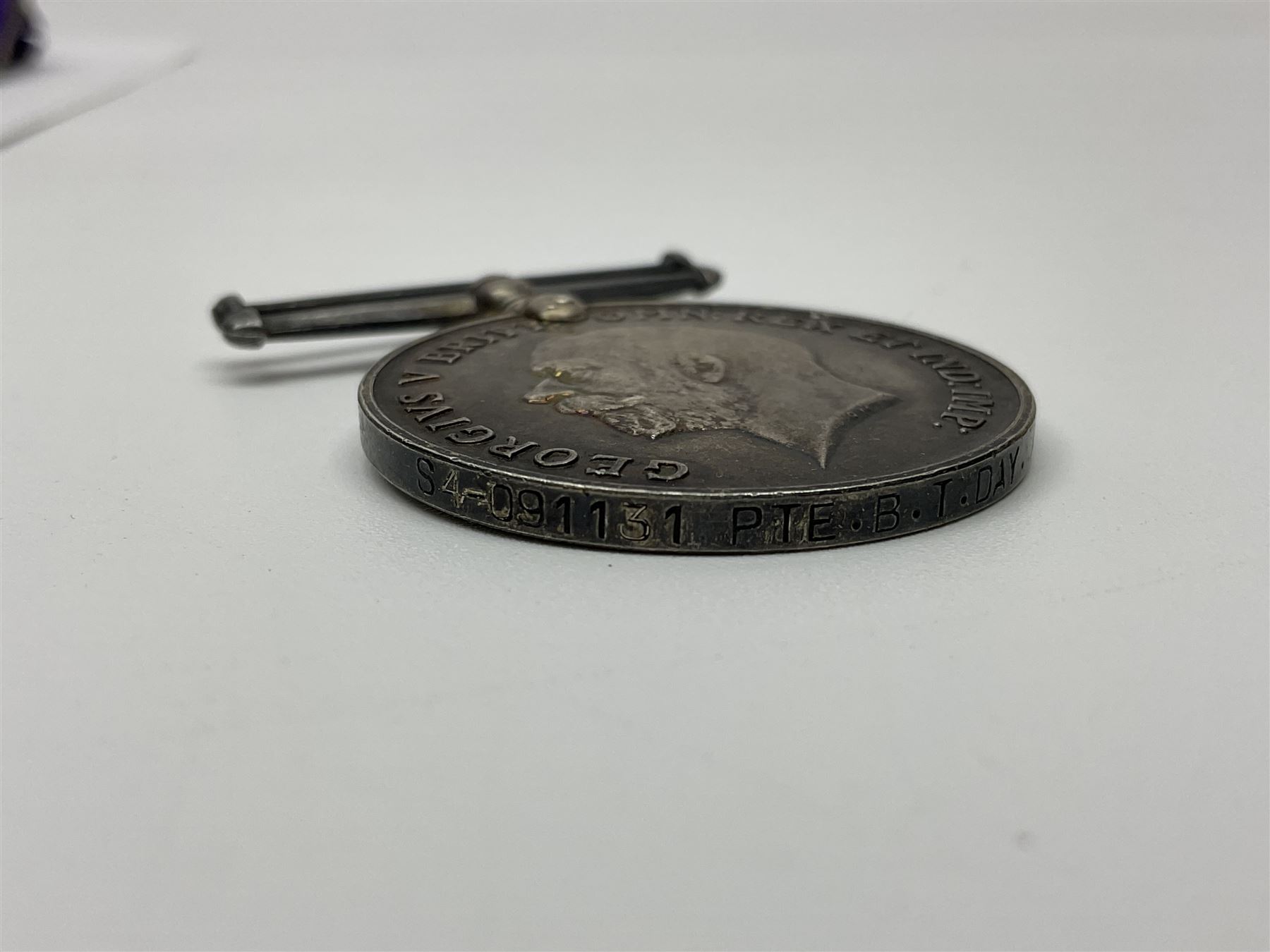 WW1 trio of medals comprising British War Medal, Victory Medal and 1914-15 Star awarded to S/4 091131 Pte. B.T. Day A.S.C.; and WW1 pair of medals comprising British War Medal and Victory Medal awarded to 240653 Gnr. E. Stephenson R.A.