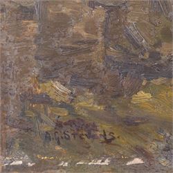 Albert George Stevens (Staithes Group 1863-1925): Gunnerside, oil on board signed 20cm x 35cm