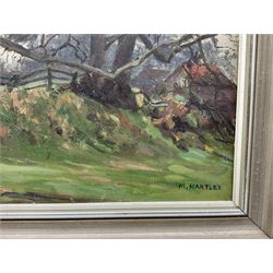 Marie Hartley (Yorkshire 1905-2006): 'Winter Trees near Healaugh', oil on canvas signed, titled on printed label verso 35cm x 29cm 