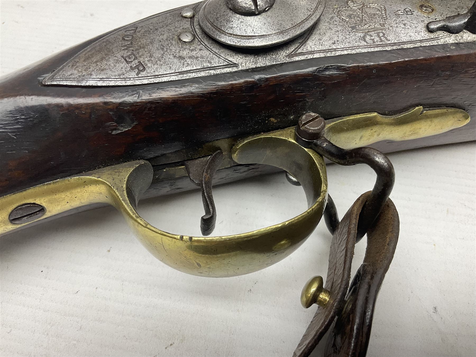 Early 19th century Brown Bess .75cal. flintlock musket, the 96.5cm(38