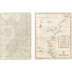 Thomas Kitchin (British 1718-1784): 'A Chart of the Western Coast of Africa', and 'Map of ...