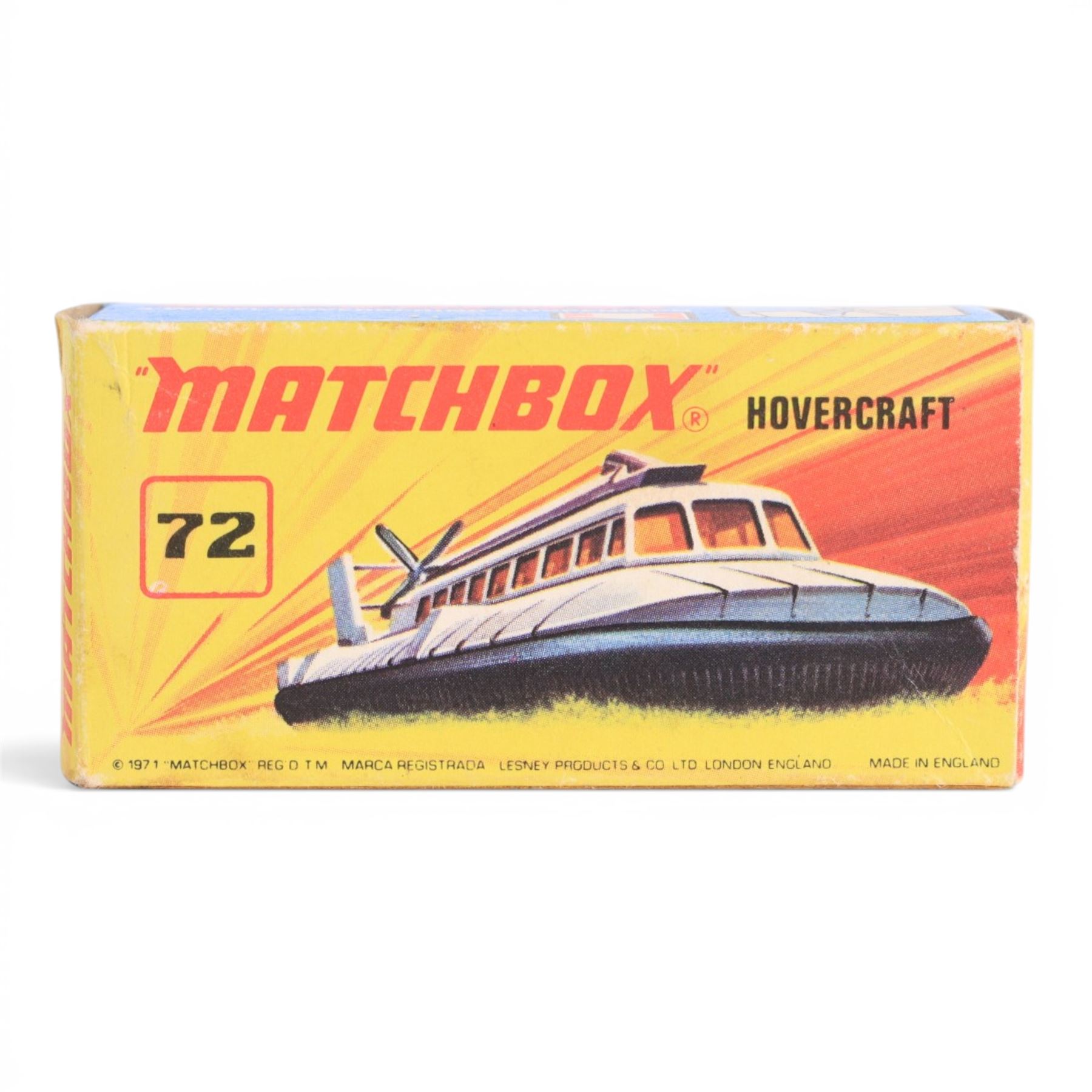 Corgi Major Toys diecast H.D.L Hovercraft SR NI no. 1119, together with Matchbox Superfast 75 Rescue Hovercraft and Matchbox Superfast Hovercraft no. 72, all boxed