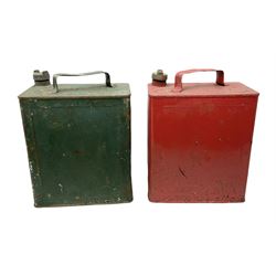 Two vintage petrol cans, H33.5cm, W24.5cm