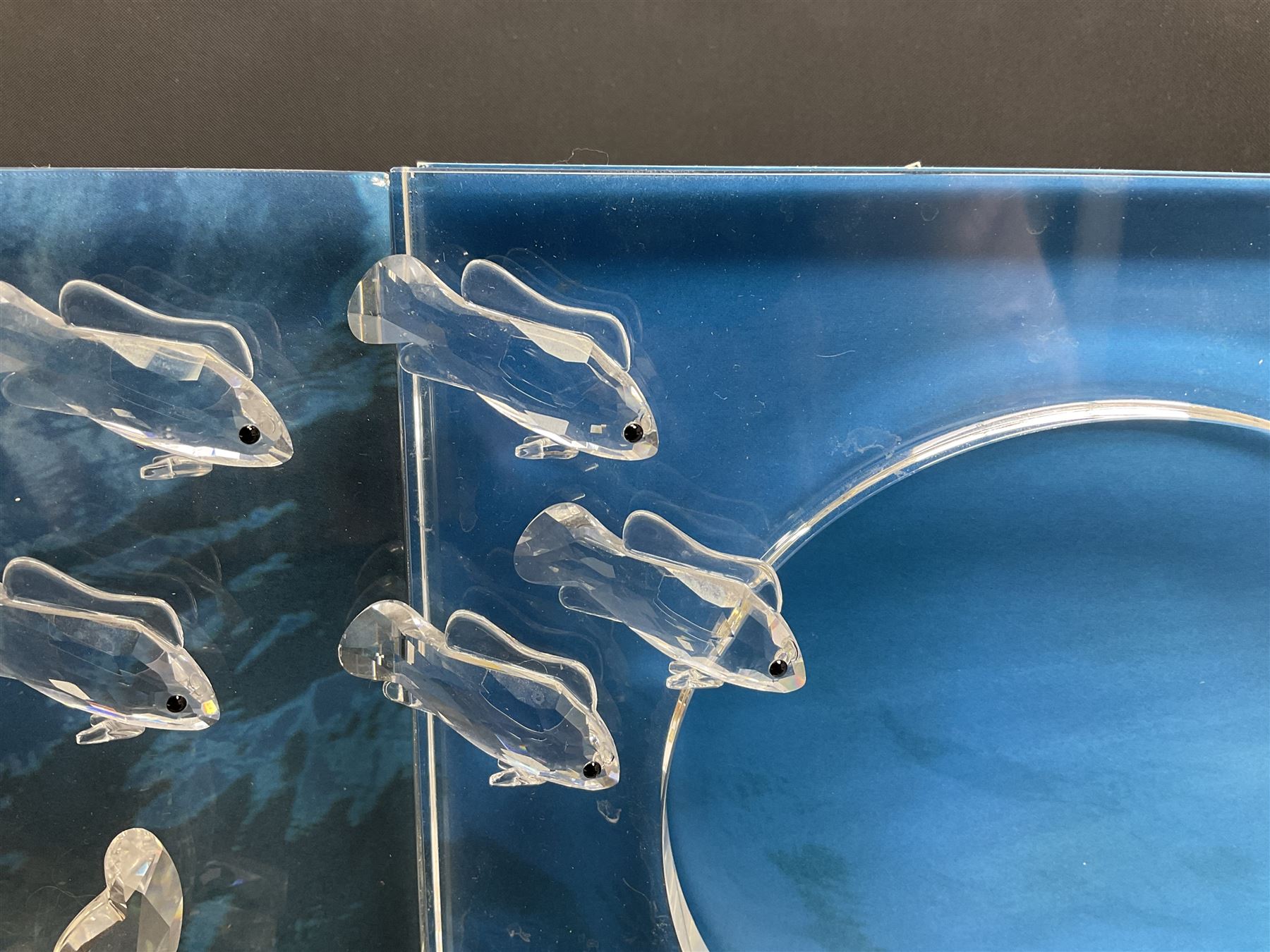 Swarovski Crystal, Wonders of the Sea Trilogy: 'Eternity', 'Community' and 'Harmony', all with stands and plaques, H20cm