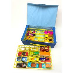 Matchbox Superfast Collectors Mini-Case containing two lift-out trays with twenty various die-cast models including three Corgi Rockets with keys, Matchbox and Lone Star