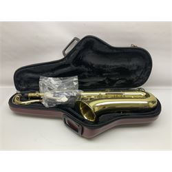 Yamaha YTS-23 tenor saxophone, serial no.021481; in fitted case with crook and accessories.