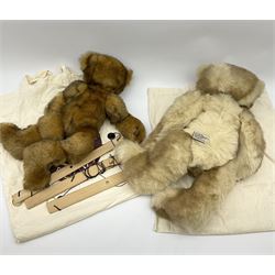 Two Charlie Bears teddy bears - limited edition 'Jonty' puppet No.4/600 designed by Heather Lyell H41cm, with sticks, certificate and tag; and 'Angus' designed by Maria Collins H41cm, with tags; each in white carry bag (2)