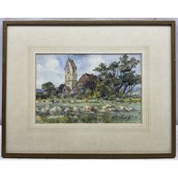 James Ulric Walmsley (British 1860-1954): St Stephen's Church - Robin Hood's Bay, watercolour signed 18cm x 28cm