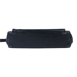 Black soft leather fitted brief case with shoulder strap W40cm, H30cm