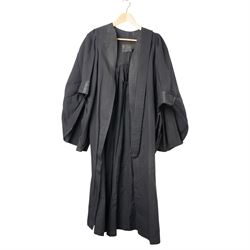 1978 William Northam & Co- Barrister's peruke in box together with gown, sleeved waistcoat and original bags