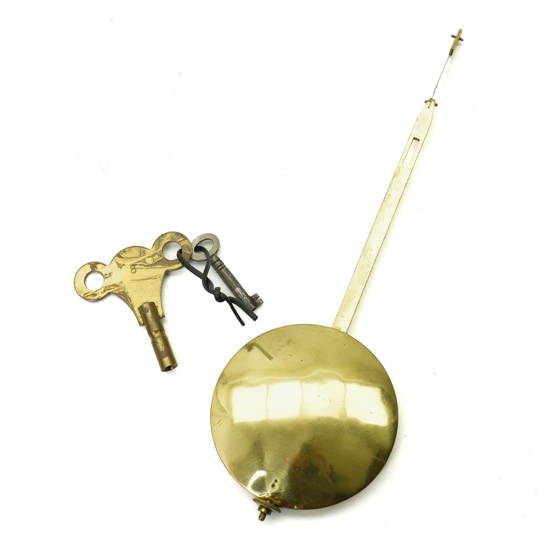 Late Regency drop dial wall clock, the white 19cm dial inscribed 'James Heselton, Beverley' with single fusee eight day movement in brass inlaid mahogany case H38cm 