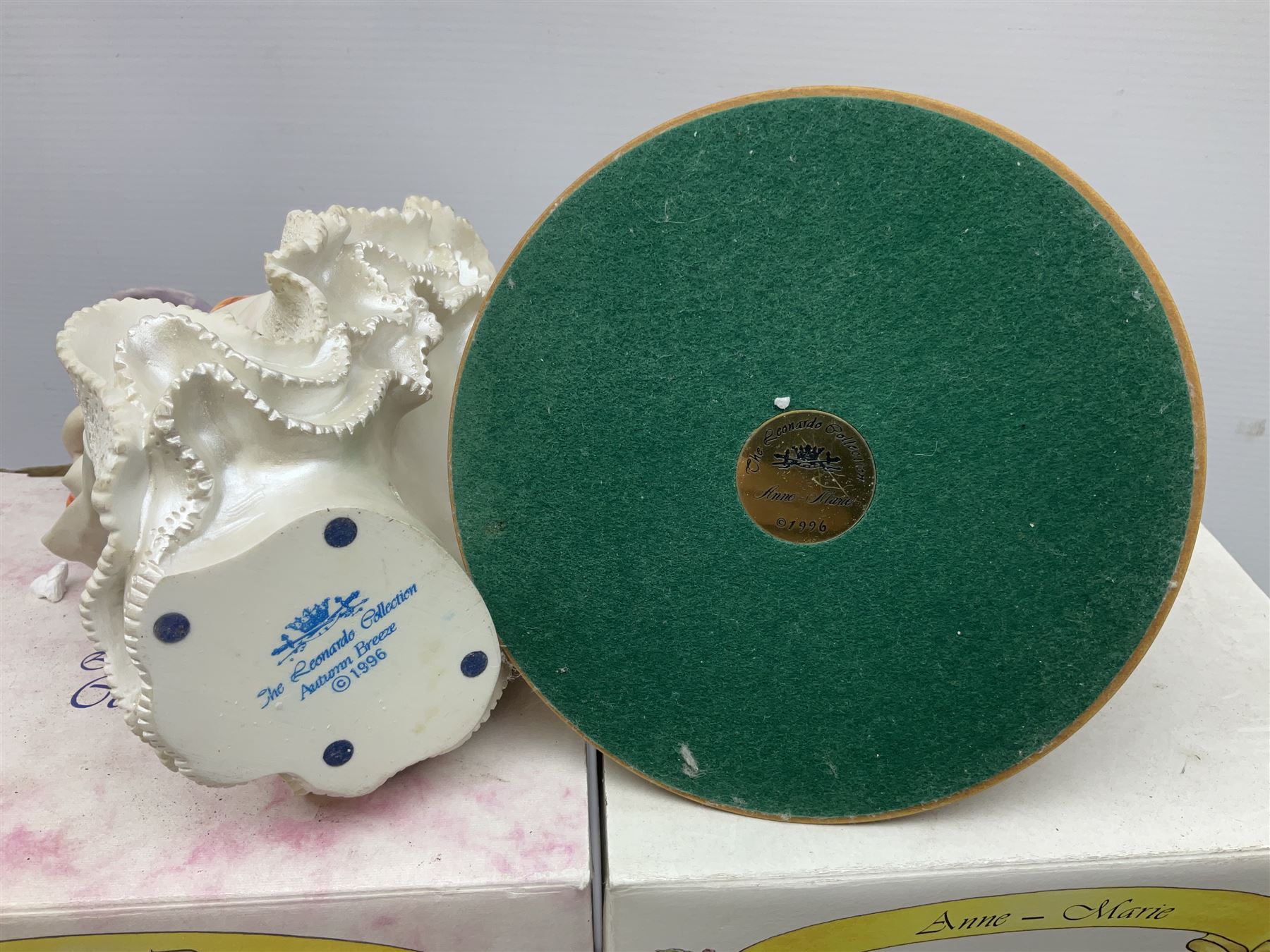  Leonardo collection figures Autumn breeze and Anne Marie, together with a number of composite female nudes, in two boxes 