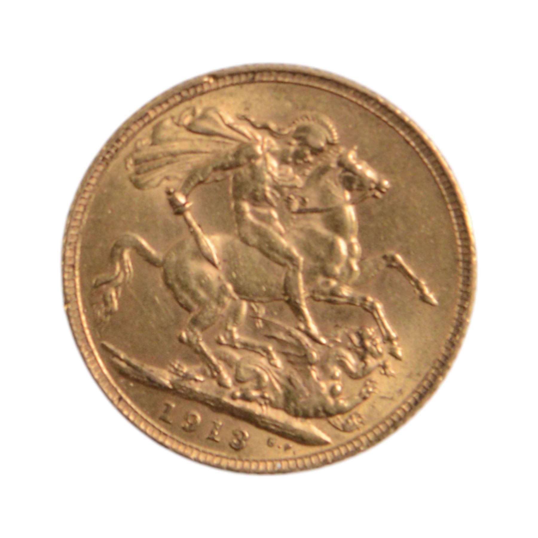 King George V 1913 gold full sovereign coin