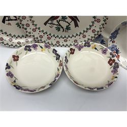 Emma Bridgewater ceramics, to include Christmas Joy Robin pattern meat platter, serving plate, bowl and two mugs, Anenome pattern jug, dinner plate, mug and three bowls, polka dot pasta bowl and two Wallflower pattern pasta bowls, largest D33.5cm