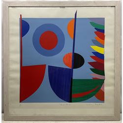 Sir Terry Frost RA (British 1915-2003): 'Newlyn Blue Q' (Kemp 142), screenprint signed titled and numbered 39/125 in pencil pub. 1995, 80cm x 73cm (irregular) with full margins 93cm x 91cm