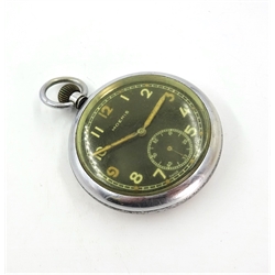 Moeris Military issue pocket watch, with subsidiary seconds, the reverse with broad arrow mark & G.S.T.P, 312610