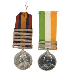 South Africa Pair, comprising Queen's South Africa Medal with five clasps; Belfast, Dimond...