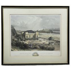 Joseph Newington Carter (British 1835-1871): 'The New Music Hall Scarborough, South Front' - View of The Spa, pencil ink and wash signed and inscribed 'Drawn from Nature 1859', 25cm x 35cm 
Provenance: private local collection, purchased Walker Galleries, Harrogate 1997, label verso 
Notes: a rare and important JN Carter original drawing for a later lithograph by F Jones, printed by Day & Son, pub. SW Theakston - sold together with an example of the lithograph 26cm x 35cm (2)