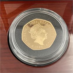 The Royal Mint United Kingdom 2022 'Alan Turing' gold proof fifty pence coin, cased with certificate