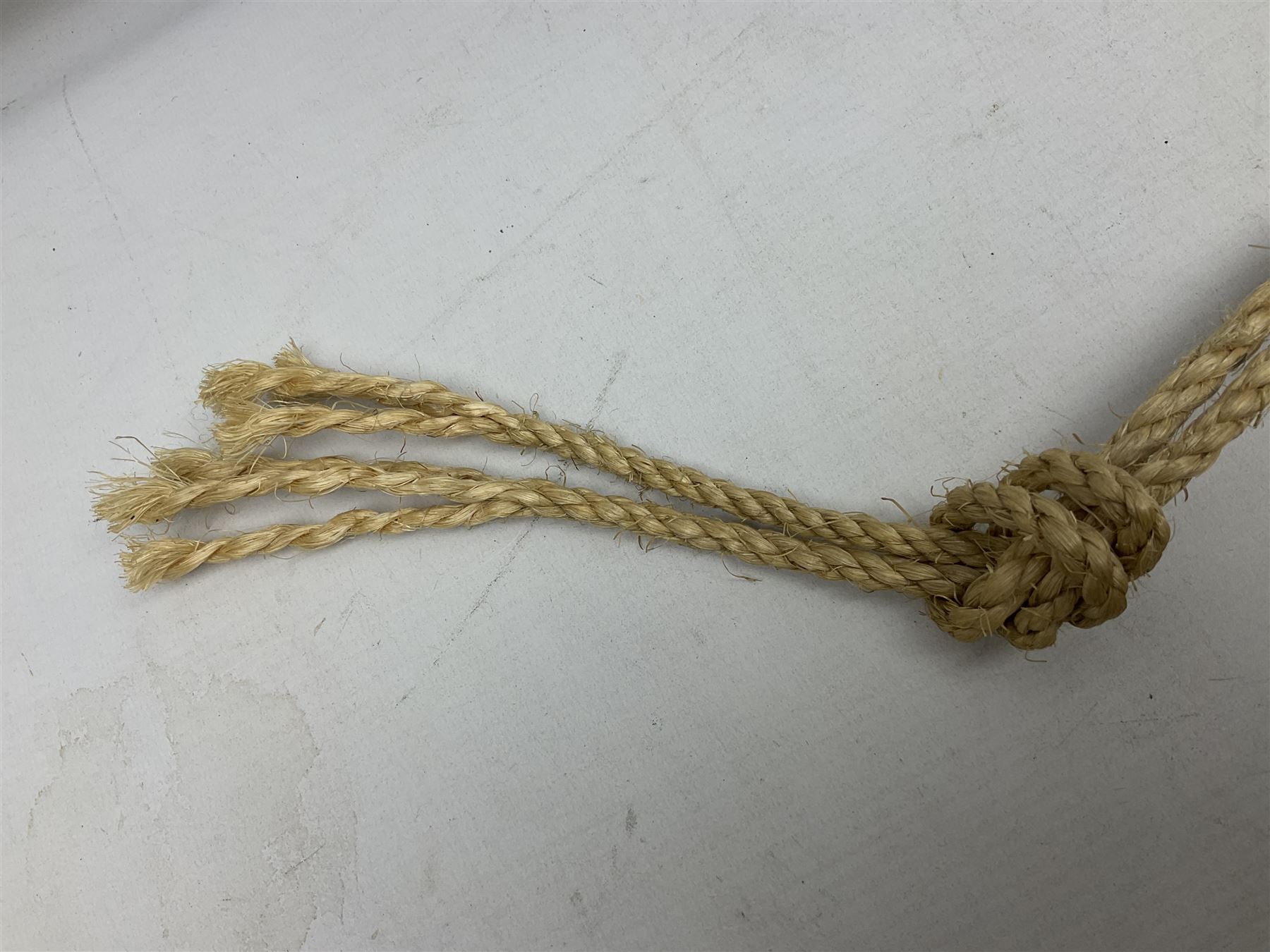 19th Century tipstaff, with brass finial and hardwood handle, L48cm