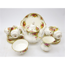  Royal Albert Old Country Roses tea set for six  