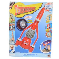 Three Vivid Imaginations Thunderbirds vehicles, comprising Thunderbird 1, Thunderbird 2 with Thunderbird 4, The Mole and Firefly and Thunderbird 3, all boxed