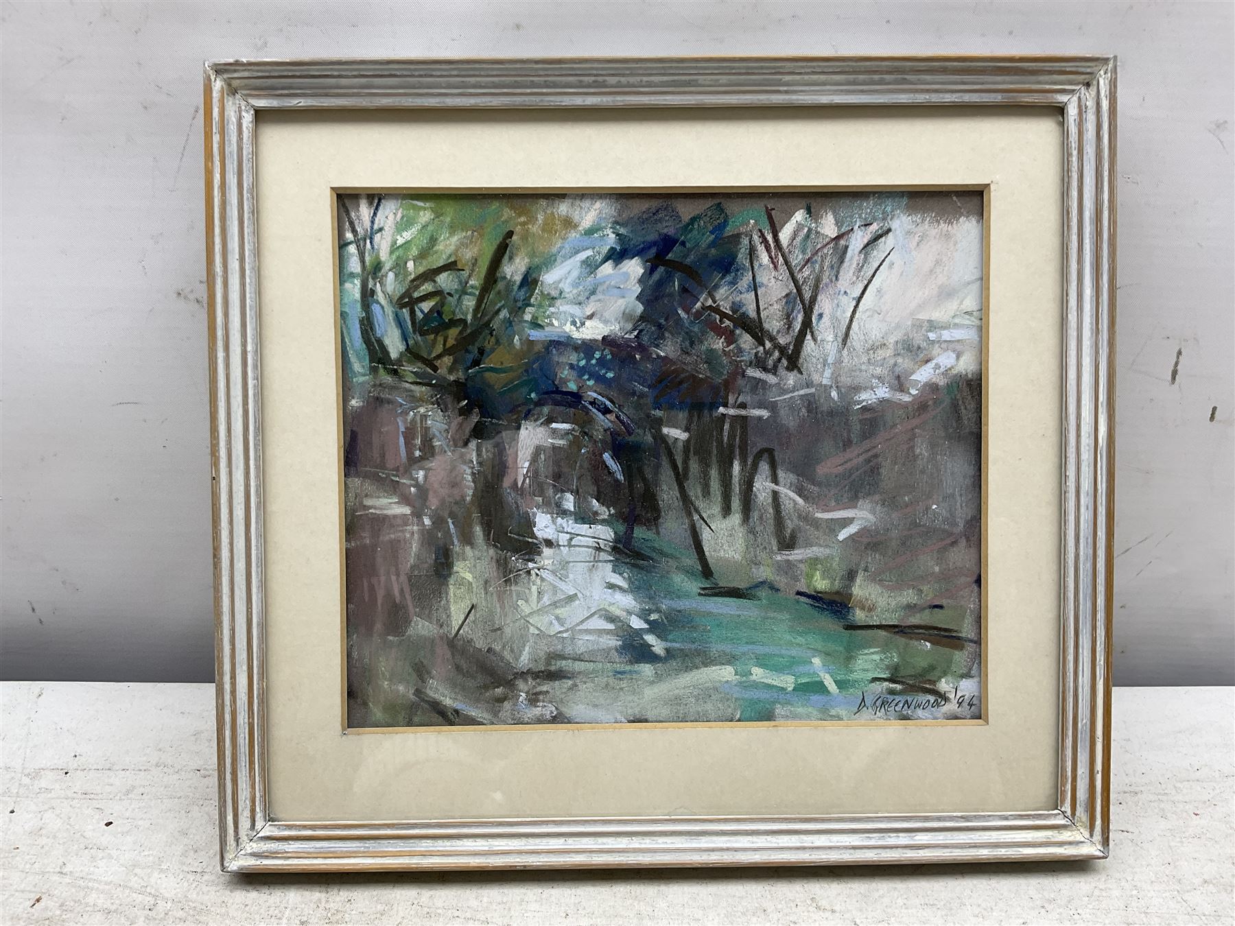 David Greenwood (Northern British Contemporary): 'Birks Bridge Duddon Valley - Cumberland', pastel on pumice paper signed and dated '94, titled verso 15cm x 18cm