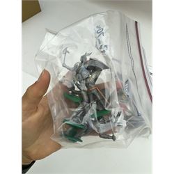 Two Britain's Ancient Siege Machines, comprising Balista and Catapult and a collection of plastic knights and soldiers, including Britains examples etc