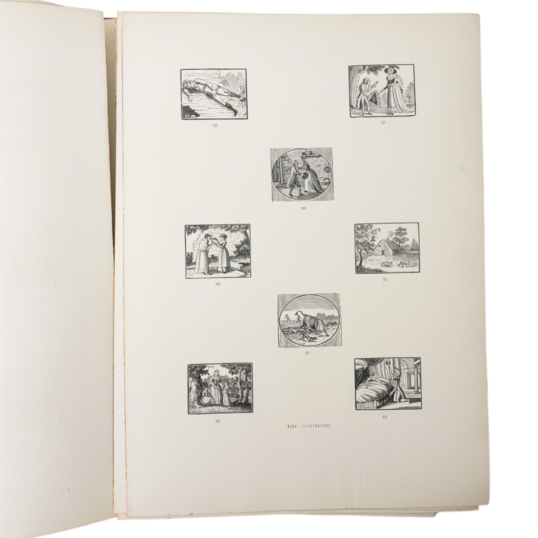 Hugo, Thomas - 'Bewick's Woodcuts impressions of Upwards of Two Thousand Wood-Blocks' published L Reeve & Co 1870 large folio, pebbled maroon cloth with gilt lettering