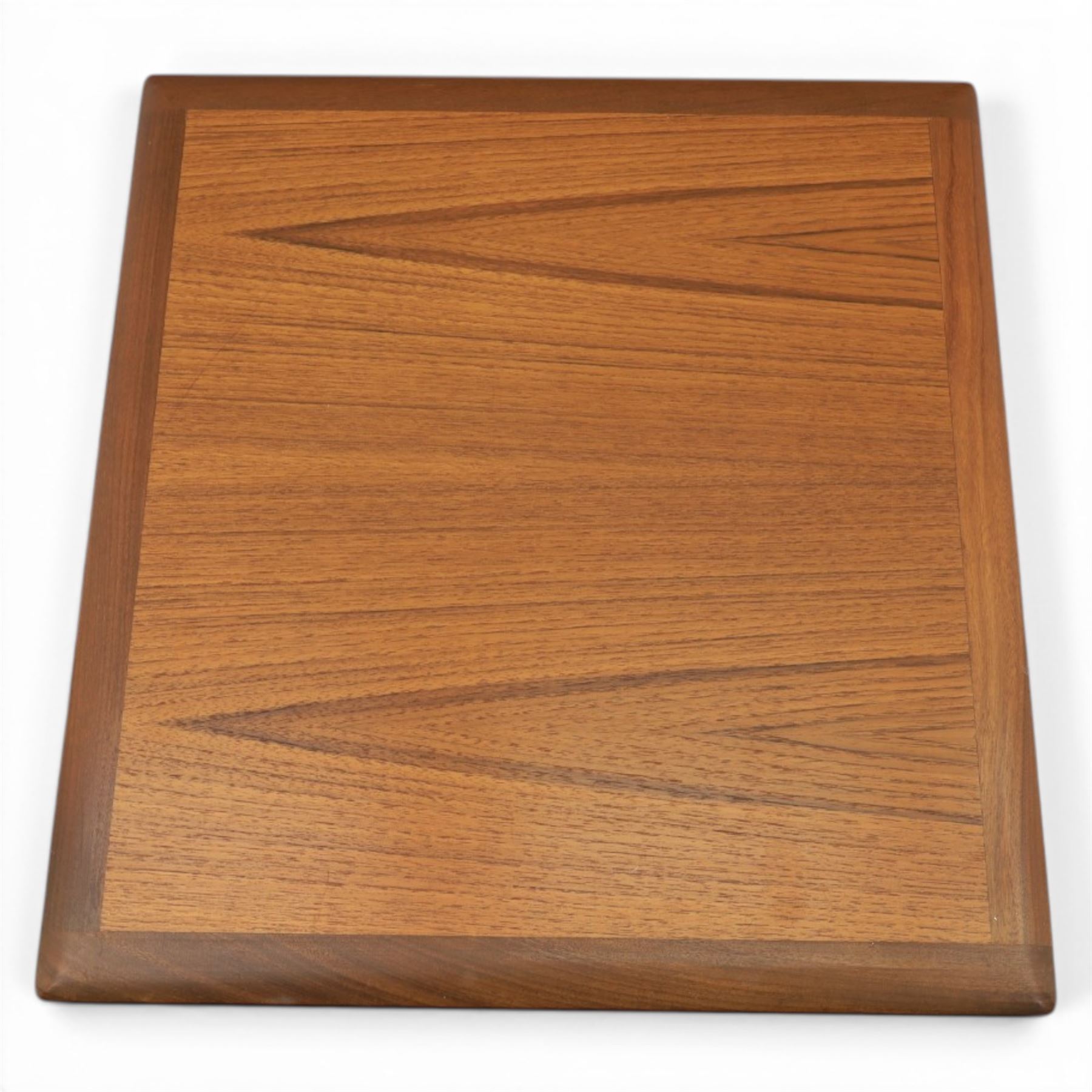 G-Plan - 'Astro' teak nest of three tables, square top with shaped supports
