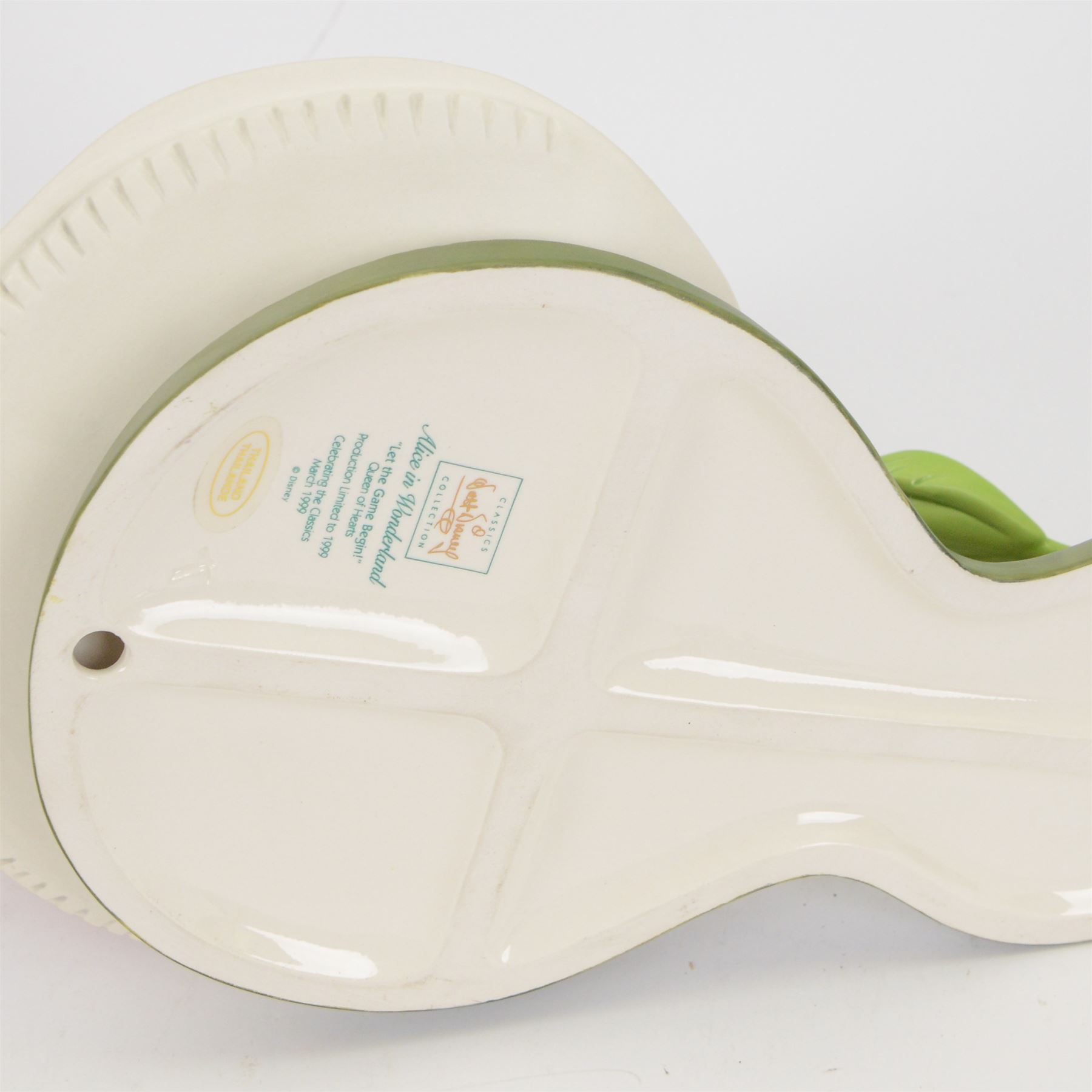 Disney Classics Collection Alice in Wonderland figures, comprising Let the Game Begin and A Very Merry Unbirthday, both boxed with certificates of authenticity