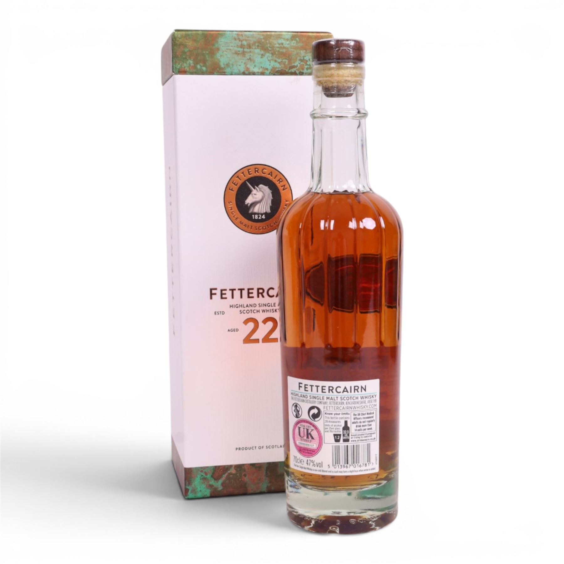 Fettercairn 22 year old Highland single malt scotch whisky, 47% vol 70cl