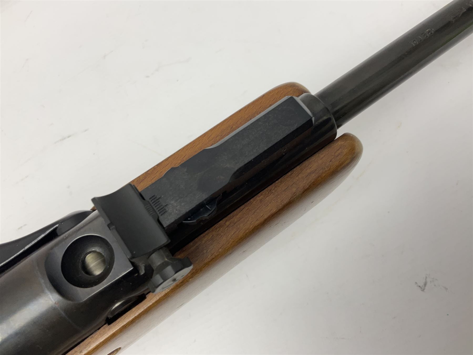 BSA 22 caliber air riffle with telescopic sight, in Fambeau hard case