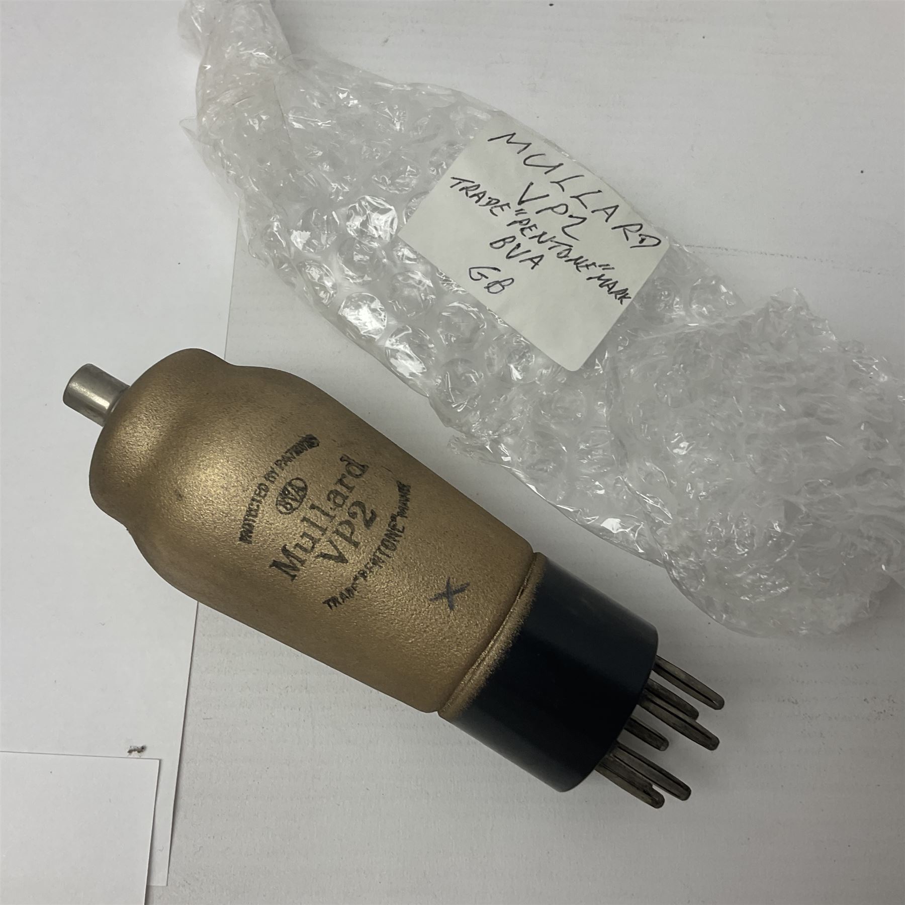 Collection of Mullard thermionic radio valves/vacuum tubes, including VP2, AZ31, PZ30, CY1, EL38 etc approximately 30 as per list, unboxed