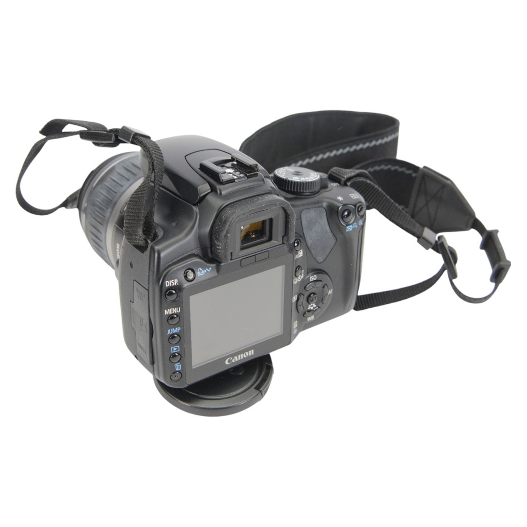 Canon EOS 400D DSLR camera body serial no. 1781161963, with Canon EF-S 18-55mm 1:3.5-5.6 zoom lens, in carrycase with accessories and a Manfrotto 290 tripod