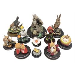 Eleven Country Artists figures of various birds and animals, to include Spring Rabbit CA 164, 2004 River Vision 04090, Woodmouse and Acorns CA 543, 2000 Crowning Glory 04085 etc, all with boxes