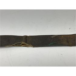 WW2 German Hitler Youth belt, the buckle marked 'Blut Und Ehre' and impressed RZM M/4/55 verso; and another Hitler Youth belt with similarly marked buckle (2)