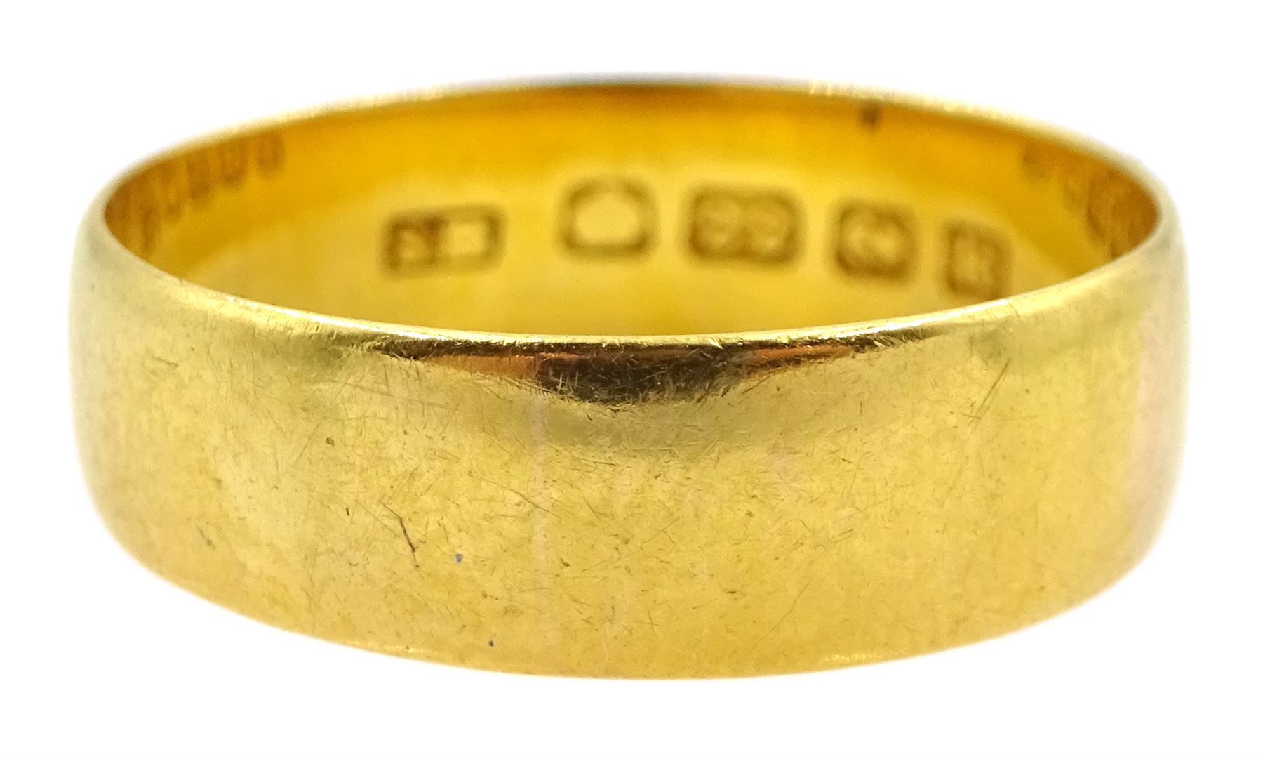 Edwardian 22ct gold ring by Samuel Hope, Birmingham 1909