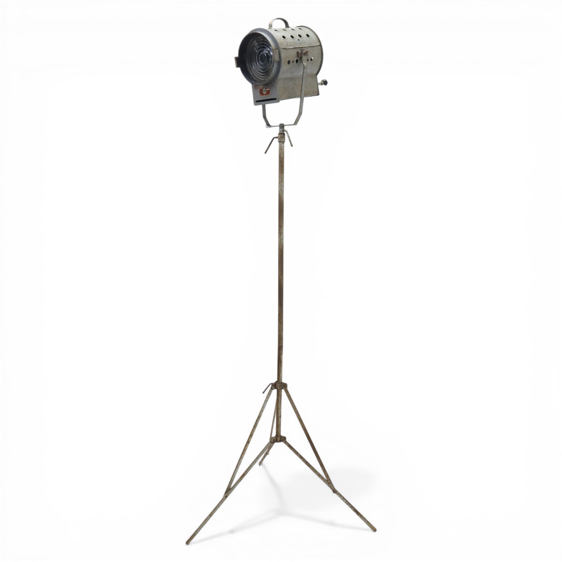 Helios London Ltd - The 'Cute' spotlight lamp, adjustable spotlight head, raised on a metal base with tripod feet