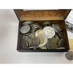 Great British and World coins, including pre-decimal coinage, French, Italian, German and other pre-Euro coinage, various medallions etc
