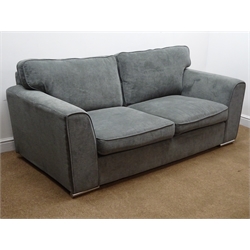  Three seat sofa upholstered in Jaynie fabric, W195cm  