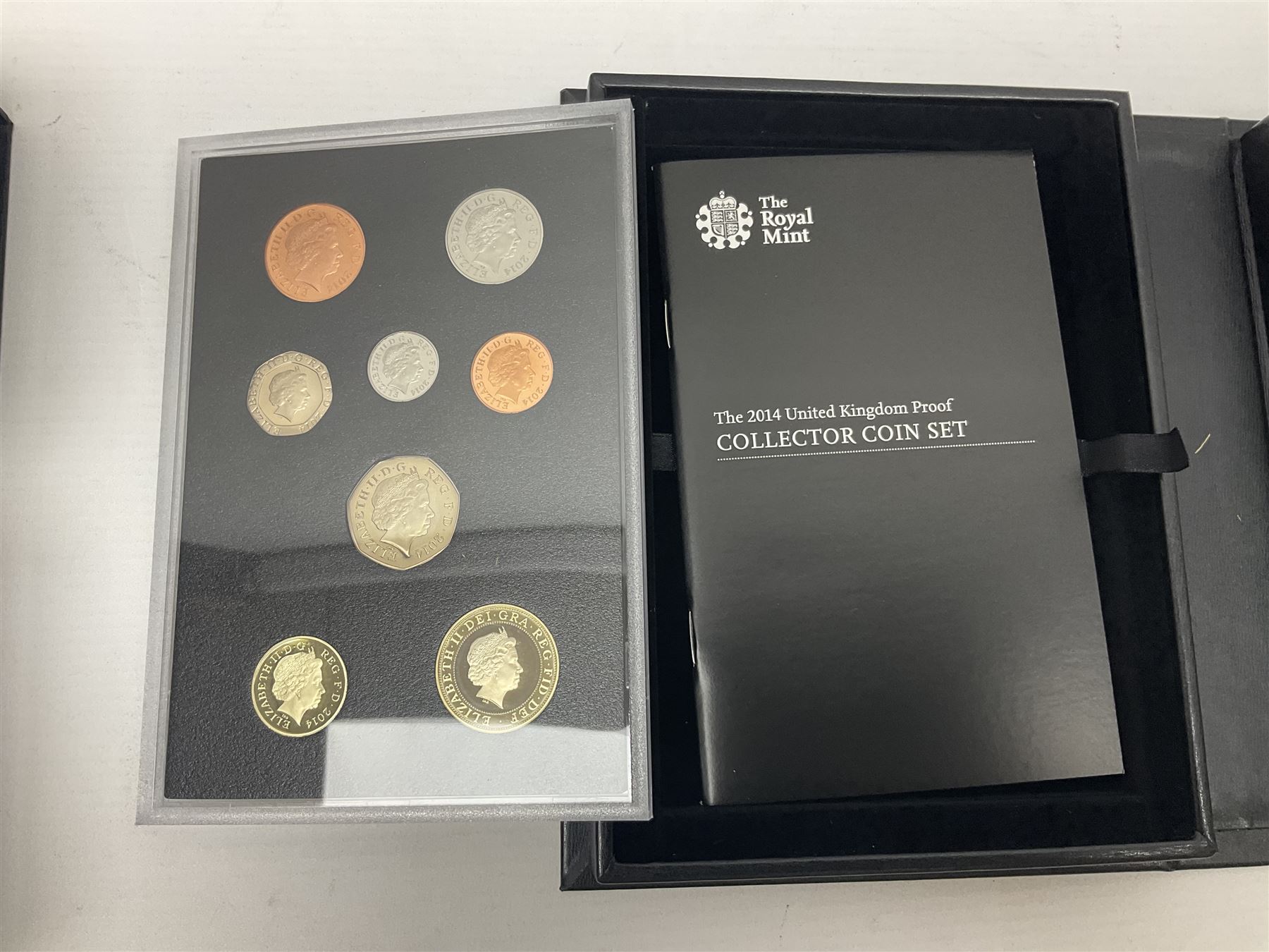 The Royal Mint United Kingdom 2014 proof coin set collector edition, cased with certificate