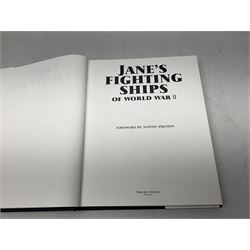 Jane's Fighting Ships - six volumes 1941-2, 1967-8, 1974-5, 1975-6, 1976-7 and 1986-7; together with Jane's Fighting Ships of World War I. 1990; and Jane's Fighting Ships of World War II. 1989; later editions with dustjackets (8)