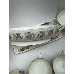 Minton Spring Bouquet pattern part tea and dinner service, including six dinner plates, six side plates, two covered dishes etc, together with Minton Marlow pattern part tea service  