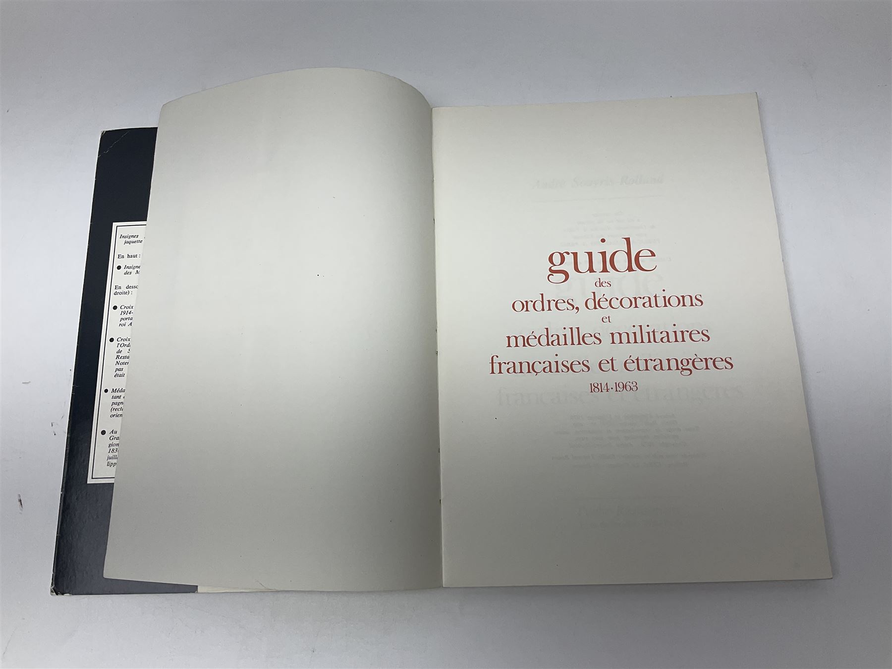 Five reference books on medals and orders including Vaclav Mericka: Book of Orders and Decorations; Polskie ordery i odznaczenia; James C. Risk: The History of the Order of the Bath; Guide des ordres, decorations et medailles militaires 1814-1963; etc; together with two works on Cornish Military Insignia; and Insignes De la Legion Etrangere (8)