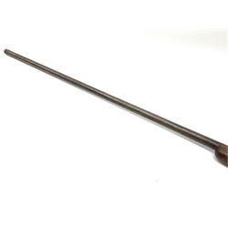 Belgian .410 folding 'poacher's' gun with 71.5cm barrel, side lever opening, centre hammer action and walnut stock with chequered grip and fore-end L110cm overall SHOTGUN CERTIFICATE REQUIRED