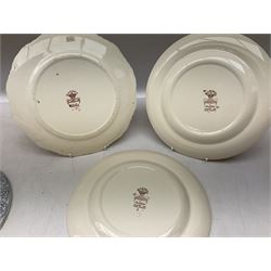 Masons Ironstone bowl commemorating Silver Jubilee, limited edition, together with Masons Mandalay pattern jug and two plates, and other similar ceramics