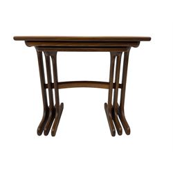 G-Plan - nest of three teak tables 